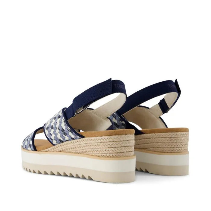Toms Espadrilles Diana Crossover Wedge Sandal Blue Denim 8211 Women Toms Espadrilles Diana Crossover Wedge Sandal Blue Denim 8211 Women