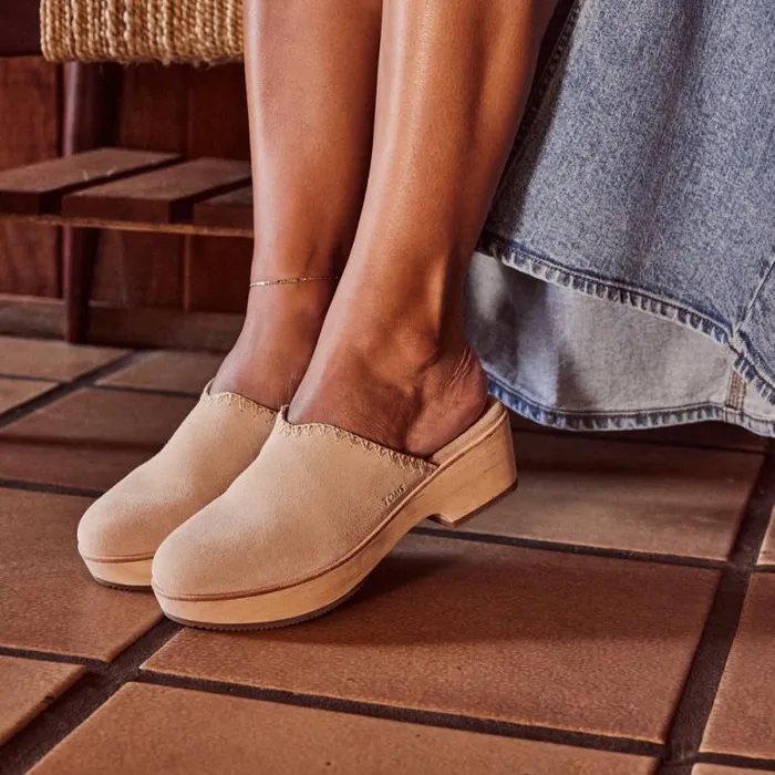 Toms Heels and Wedges Addison Clog Heel Deco Natural 8211 Women Toms Heels and Wedges Addison Clog Heel Deco Natural 8211 Women