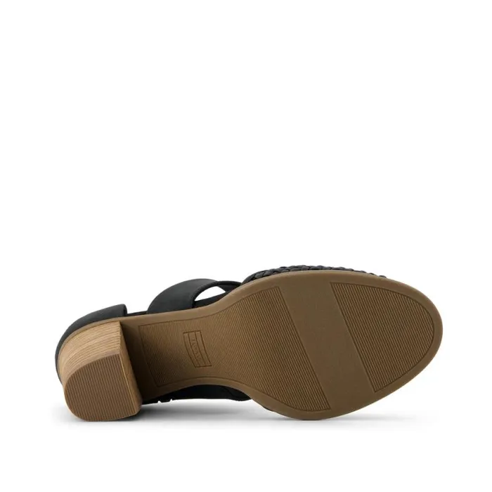 Toms Heels and Wedges Milan Closed Toe Heel Black Geo Basket Pu Leather 8211 Women Toms Heels and Wedges Milan Closed Toe Heel Black Geo Basket Pu Leather 8211 Women