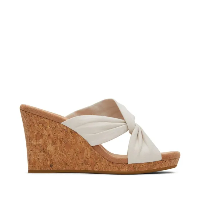 Toms Heels and Wedges Serena Cork Wedge Sandal Natural Microfiber 8211 Women