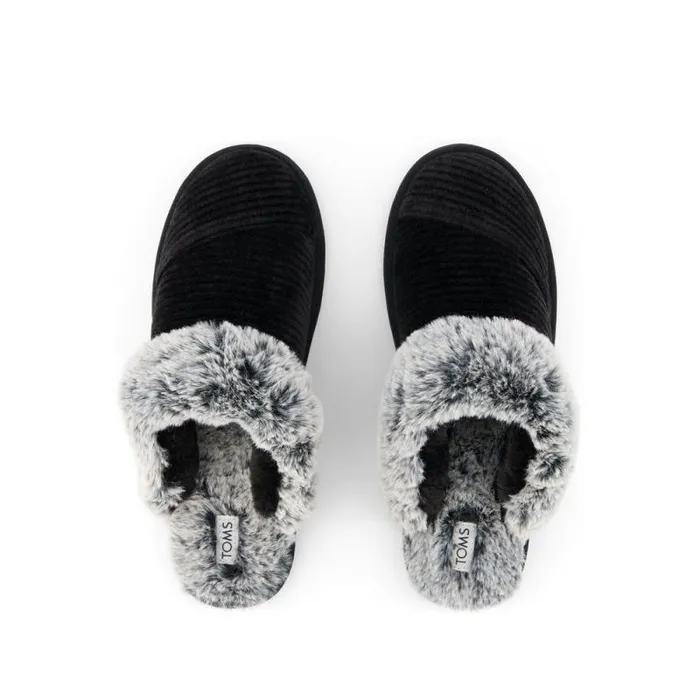 Toms Slippers Valerie Slipper Black Rib Knit 8211 Women Toms Slippers Valerie Slipper Black Rib Knit 8211 Women