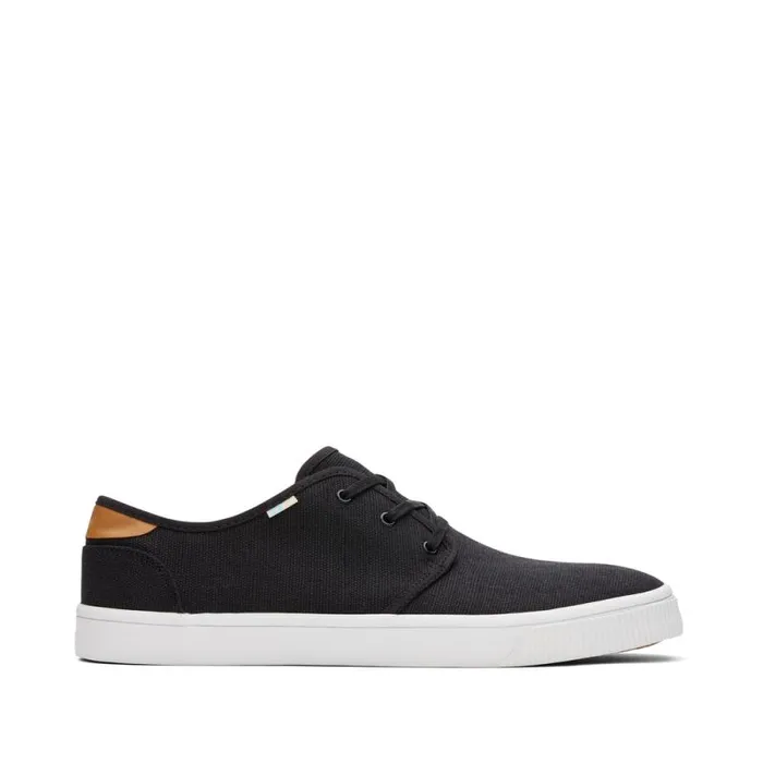 Toms Sneakers Carlo LaceUp Sneaker Black Heritage Canvas 8211 Men