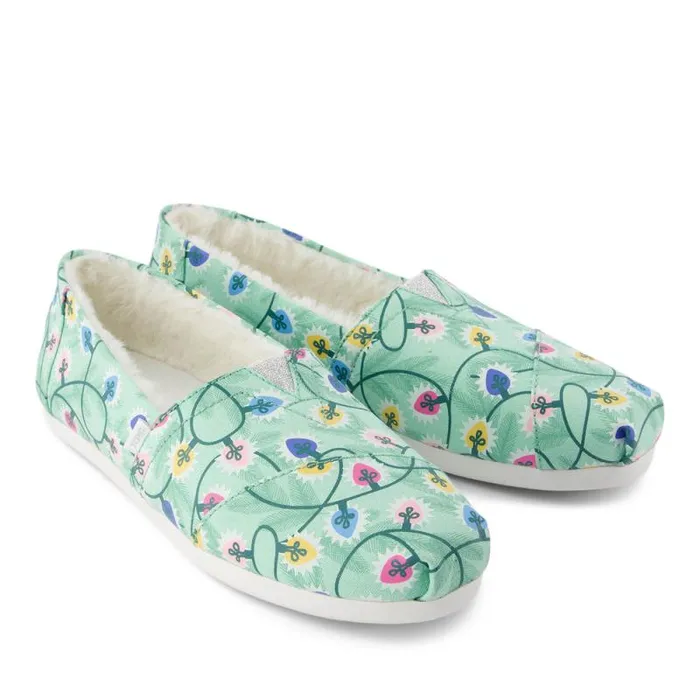 Toms TOMS Classics Alpargata Cloudbound Cozy Wintergreen Glow In The Dark Tree Lights 8211 Women Toms TOMS Classics Alpargata Cloudbound Cozy Wintergreen Glow In The Dark Tree Lights 8211 Women