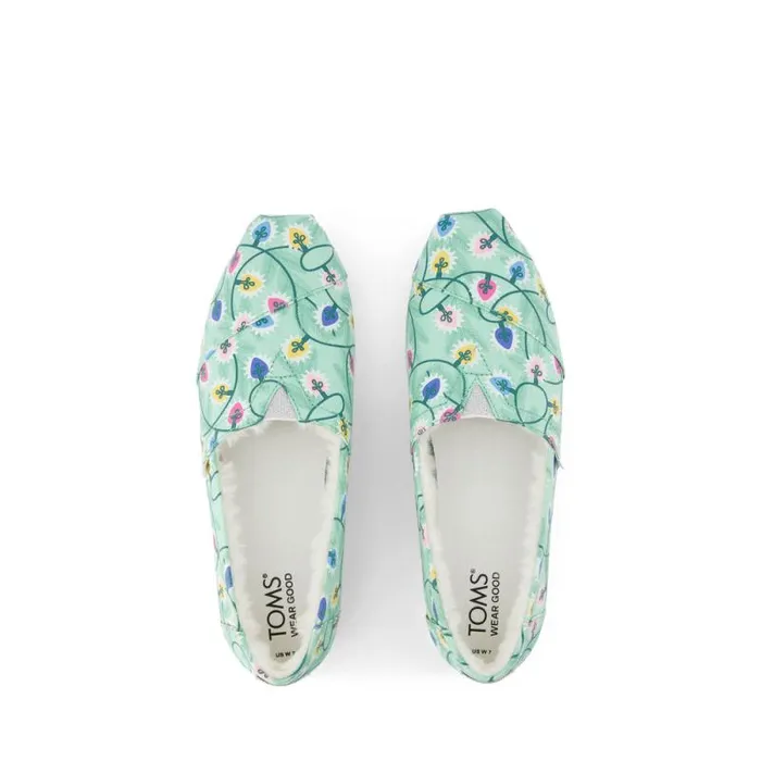 Toms TOMS Classics Alpargata Cloudbound Cozy Wintergreen Glow In The Dark Tree Lights 8211 Women Toms TOMS Classics Alpargata Cloudbound Cozy Wintergreen Glow In The Dark Tree Lights 8211 Women