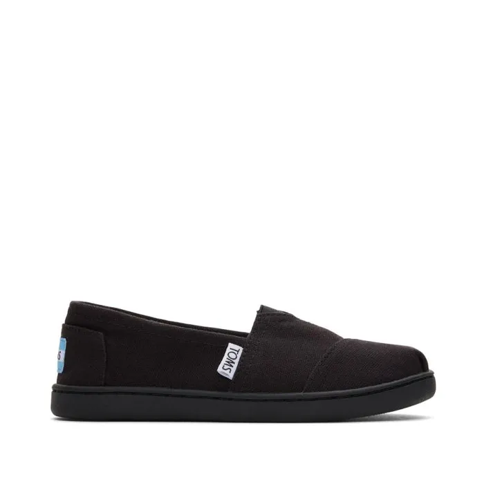 Toms TOMS Classics Alpargata Kids Shoe Black Canvas 8211 WomenKids