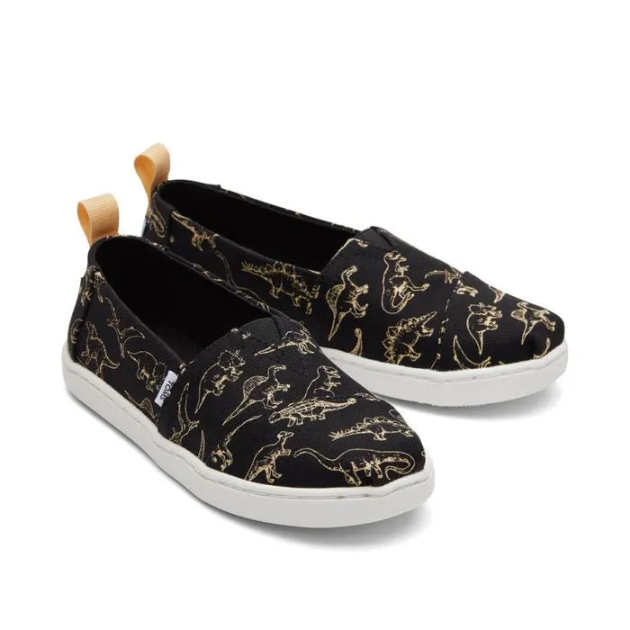 Toms TOMS Classics Alpargata Kids Shoe Black Dino Glow In The Dark 8211 KidsWomen Toms TOMS Classics Alpargata Kids Shoe Black Dino Glow In The Dark 8211 KidsWomen