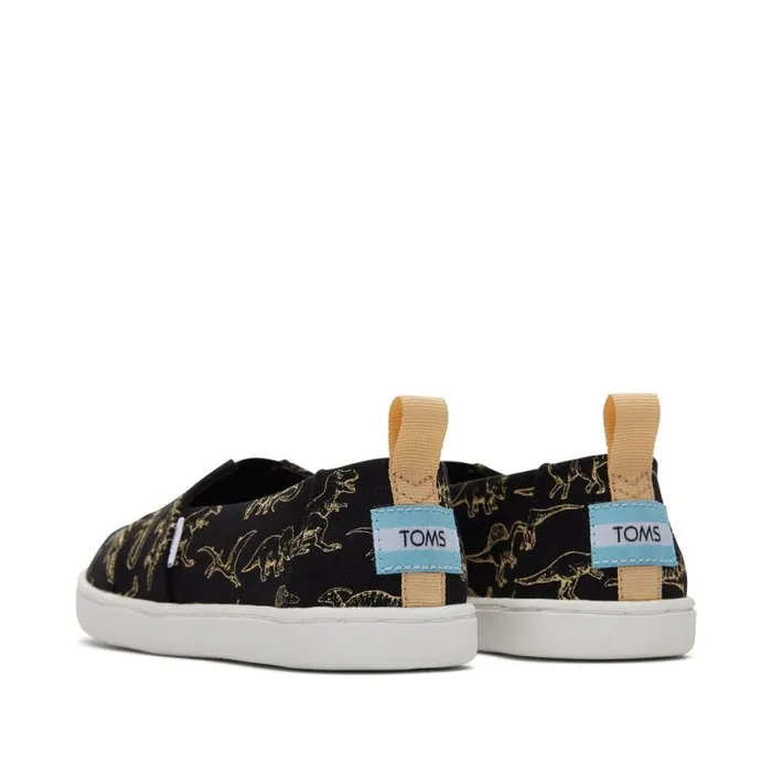 Toms TOMS Classics Alpargata Kids Shoe Black Dino Glow In The Dark 8211 KidsWomen Toms TOMS Classics Alpargata Kids Shoe Black Dino Glow In The Dark 8211 KidsWomen