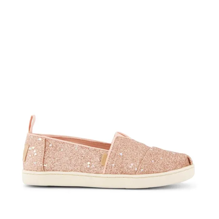 Toms TOMS Classics Alpargata Kids Shoe Cosmic Rose Gold Glitter 8211 KidsWomen Toms TOMS Classics Alpargata Kids Shoe Cosmic Rose Gold Glitter 8211 KidsWomen