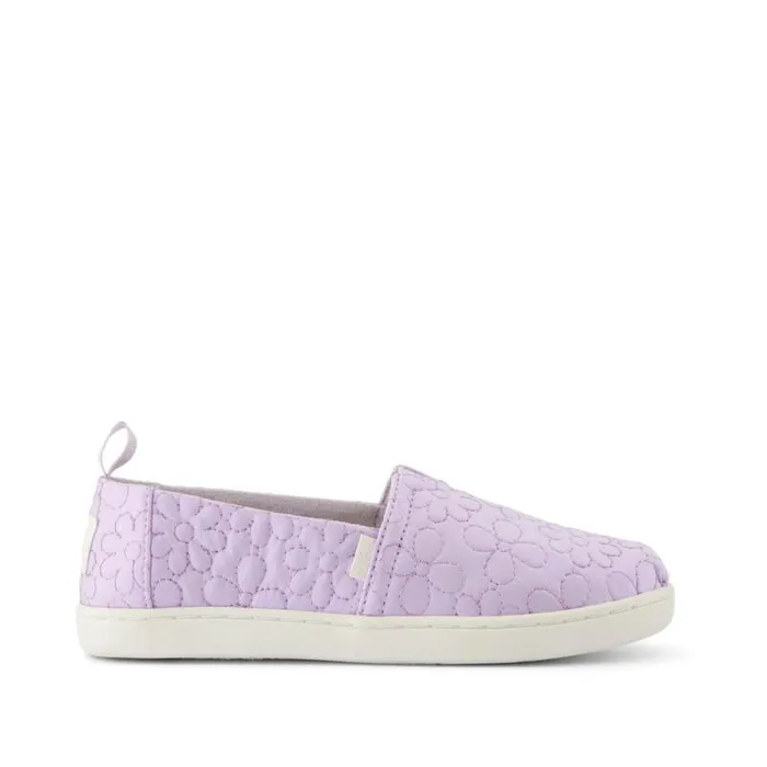 Toms TOMS Classics Alpargata Kids Shoe Purple Iridescent Quilted Daisy 8211 KidsWomen Toms TOMS Classics Alpargata Kids Shoe Purple Iridescent Quilted Daisy 8211 KidsWomen