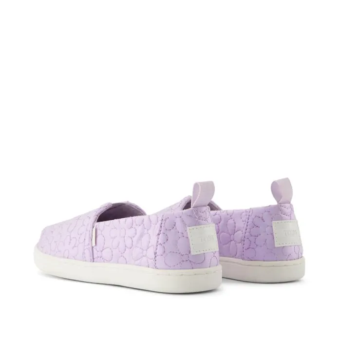 Toms TOMS Classics Alpargata Kids Shoe Purple Iridescent Quilted Daisy 8211 KidsWomen Toms TOMS Classics Alpargata Kids Shoe Purple Iridescent Quilted Daisy 8211 KidsWomen