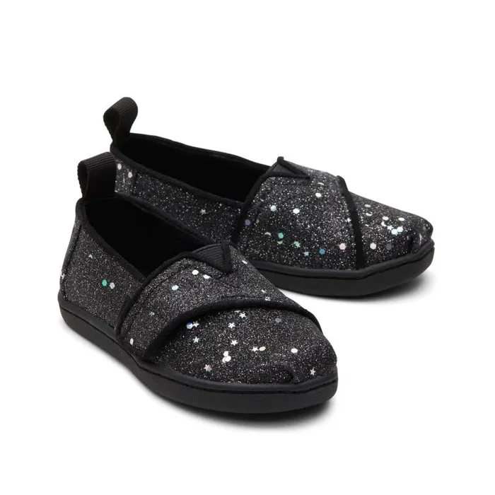 Toms TOMS Classics Alpargata Toddler Shoe Black Cosmic Gliiter 8211 KidsWomen Toms TOMS Classics Alpargata Toddler Shoe Black Cosmic Gliiter 8211 KidsWomen