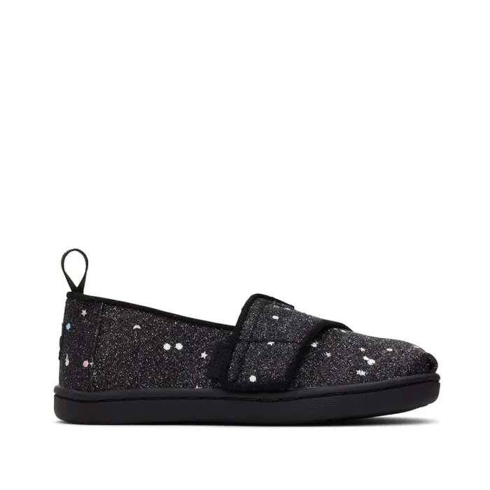 Toms TOMS Classics Alpargata Toddler Shoe Black Cosmic Gliiter 8211 KidsWomen Toms TOMS Classics Alpargata Toddler Shoe Black Cosmic Gliiter 8211 KidsWomen