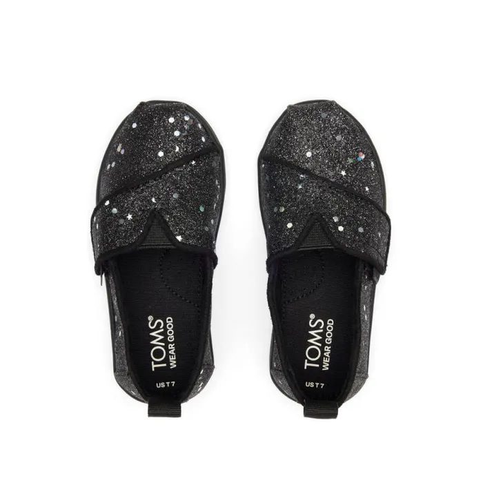 Toms TOMS Classics Alpargata Toddler Shoe Black Cosmic Gliiter 8211 KidsWomen Toms TOMS Classics Alpargata Toddler Shoe Black Cosmic Gliiter 8211 KidsWomen