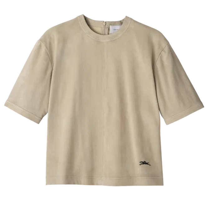 Tops and Blouses Women Short leather top Linen Longchamp