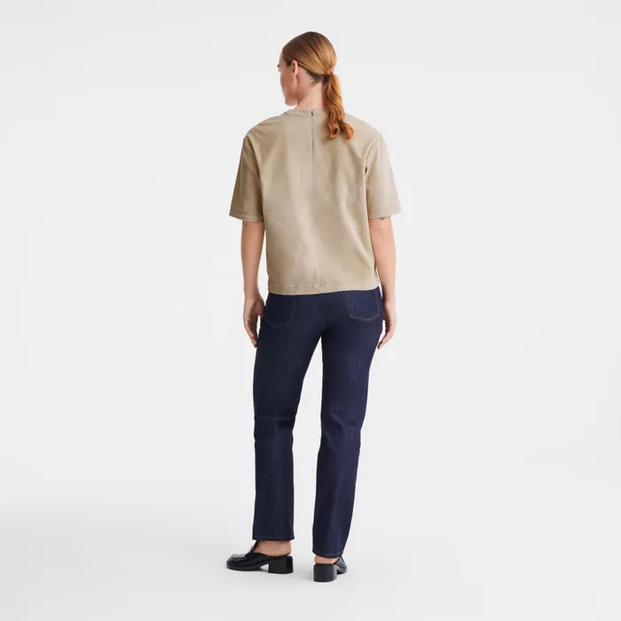 Tops and Blouses Women Short leather top Linen Longchamp Tops and Blouses Women Short leather top Linen Longchamp