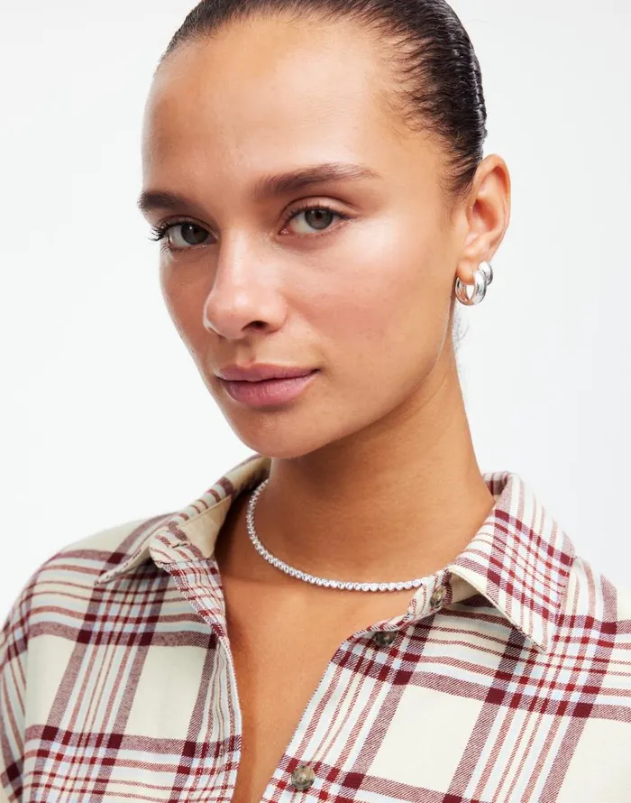 Tops and Shirts Women Madewell Relaxed StraightHem ButtonUp Shirt In Plaid Alabaster Tops and Shirts Women Madewell Relaxed StraightHem ButtonUp Shirt In Plaid Alabaster