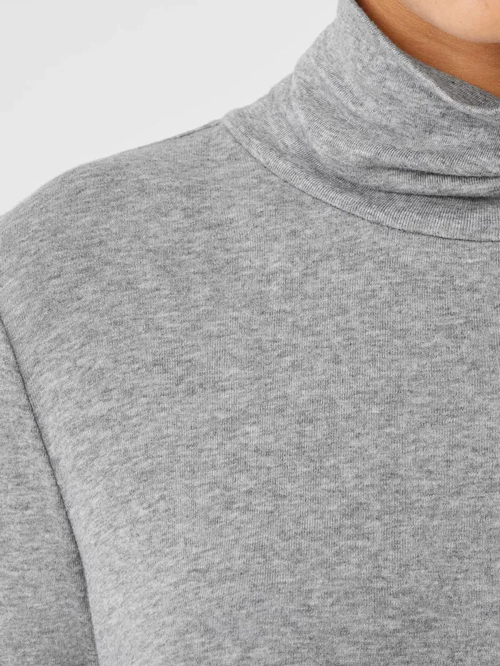 Tops and Tees Women Eileen Fisher Ribbed Pima Cotton Blend Top Moon