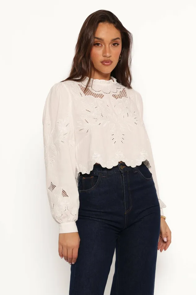 Tops Petal and Pup Women Sallie Top White