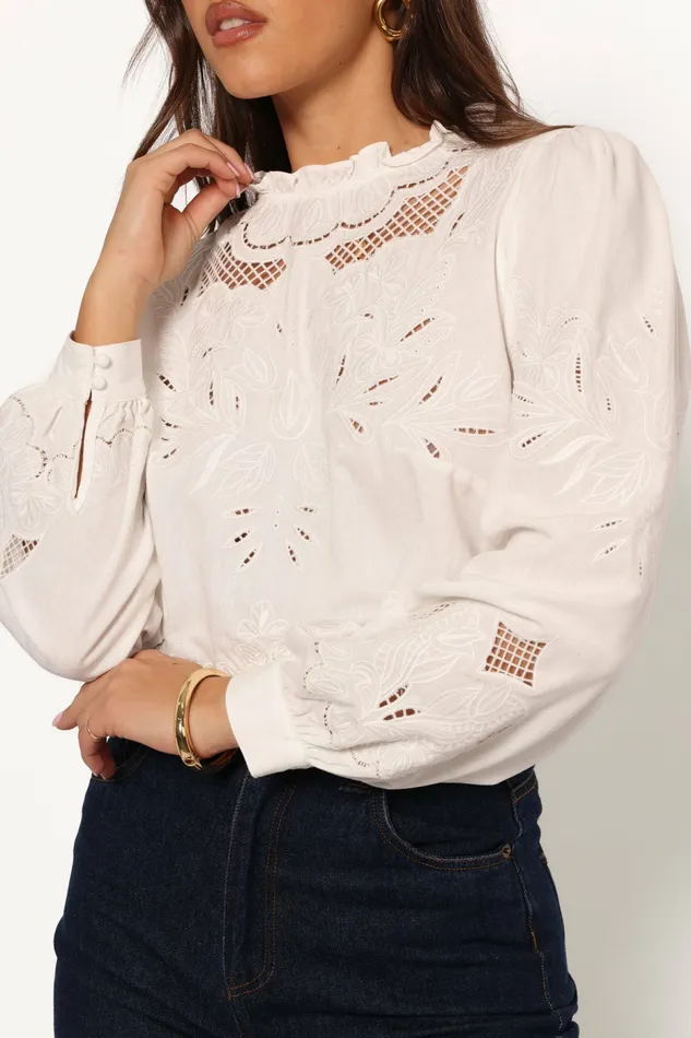 Tops Petal and Pup Women Sallie Top White