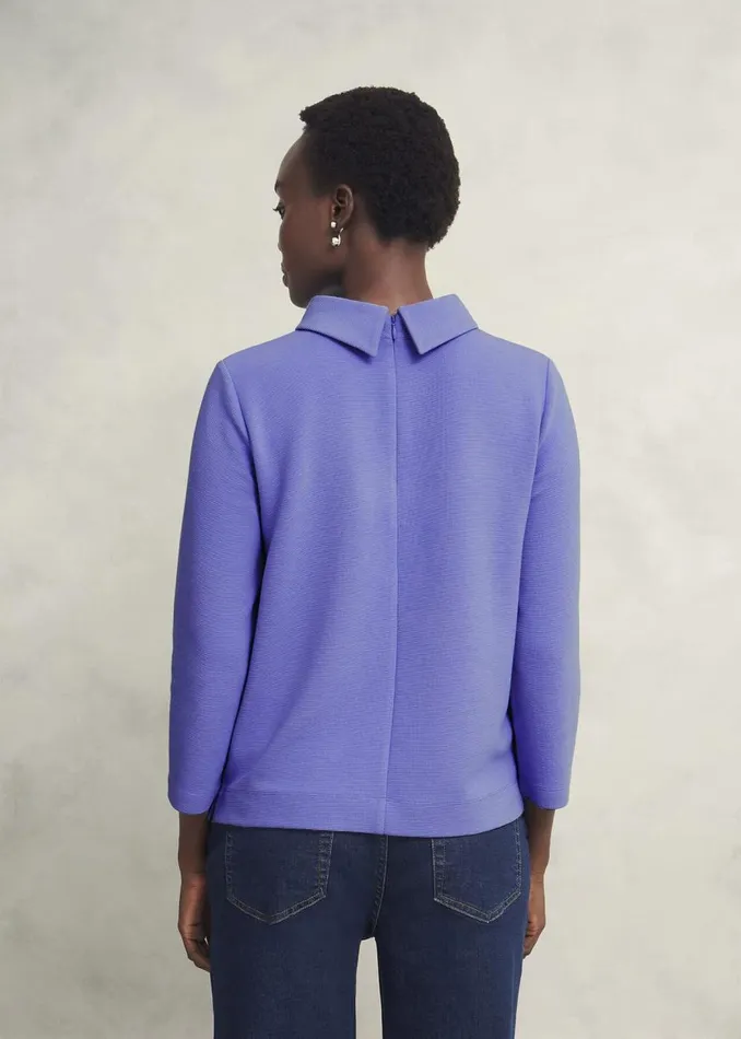 Tops Women HOBBS Tali Textured Top Deep Sky Blue