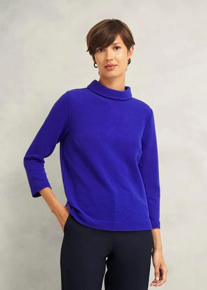 Tops Women HOBBS Tali Textured Top Eclipse Blue