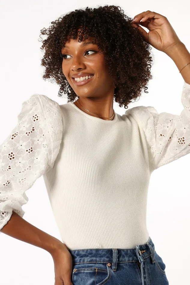 Tops Women Petal and Pup Halle Top White