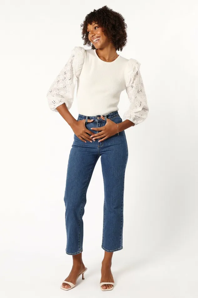 Tops Women Petal and Pup Halle Top White