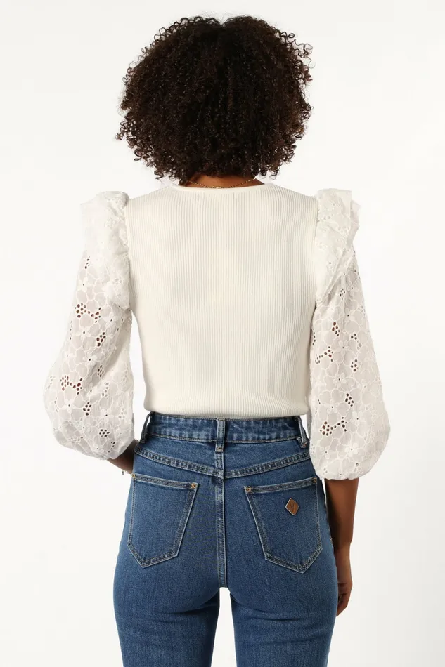 Tops Women Petal and Pup Halle Top White