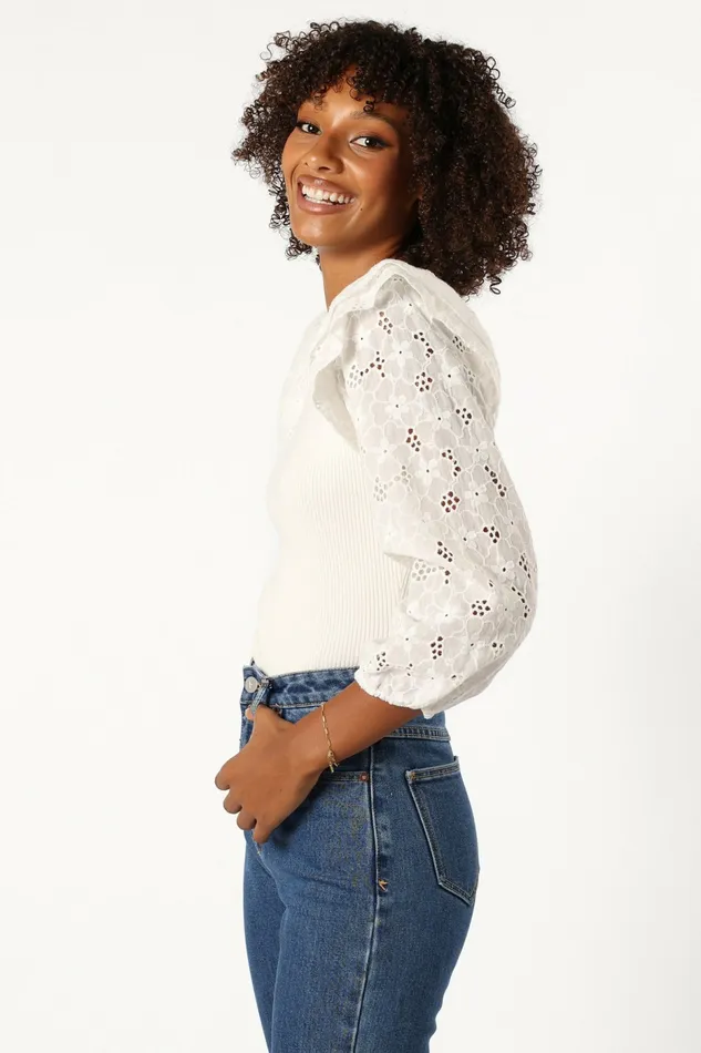 Tops Women Petal and Pup Halle Top White