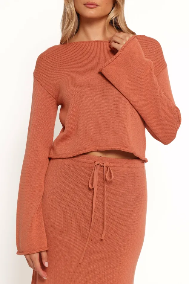 Tops Women Petal and Pup Rooney Knit Sweater Cinnamon
