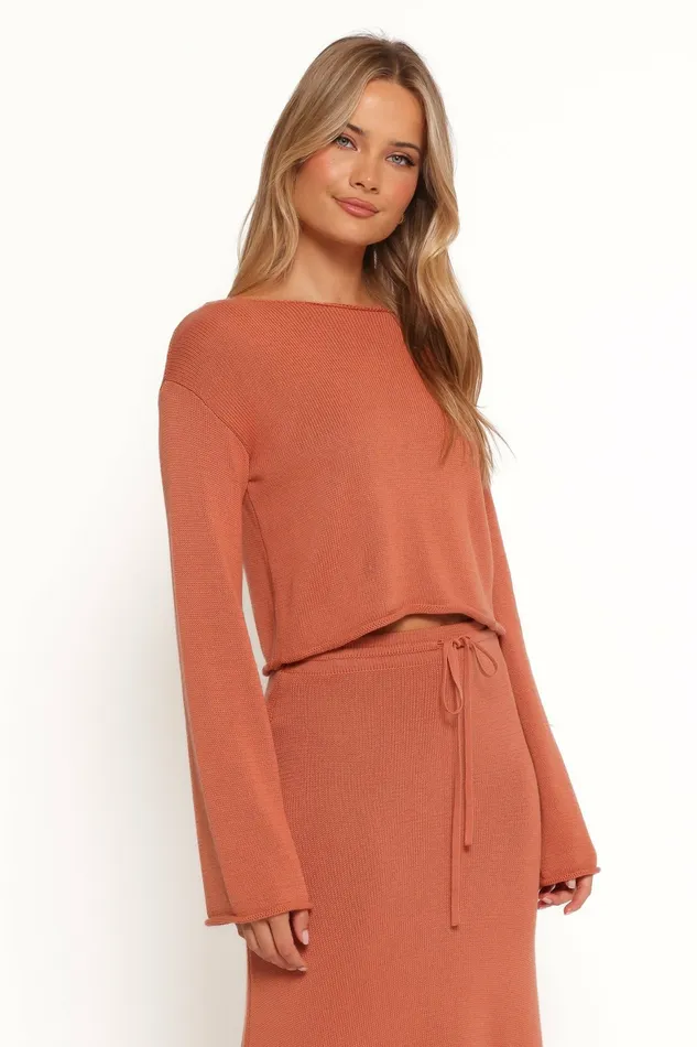 Tops Women Petal and Pup Rooney Knit Sweater Cinnamon