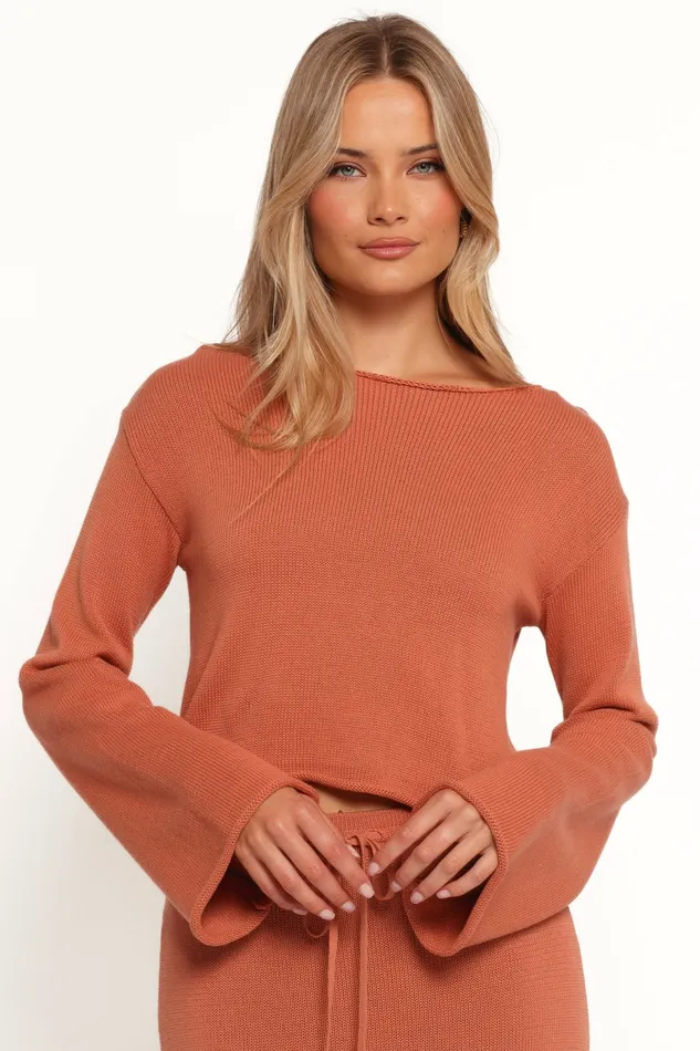 Tops Women Petal and Pup Rooney Knit Sweater Cinnamon