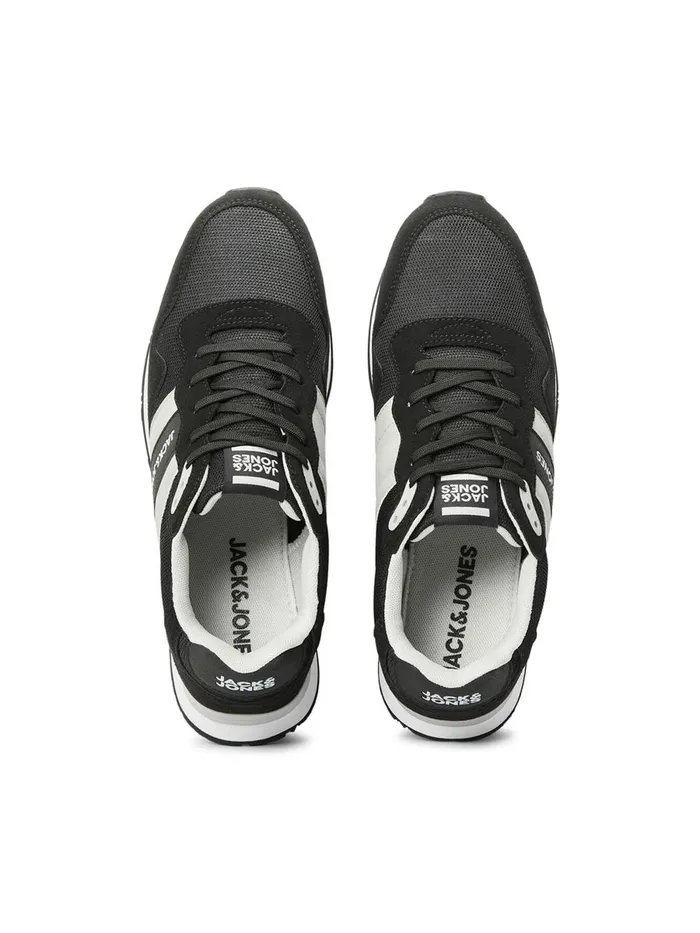 Trainers JACK and JONES Mens EVA MIDSOLE MESH SNEAKERS Black Anthracite Gift 4 You