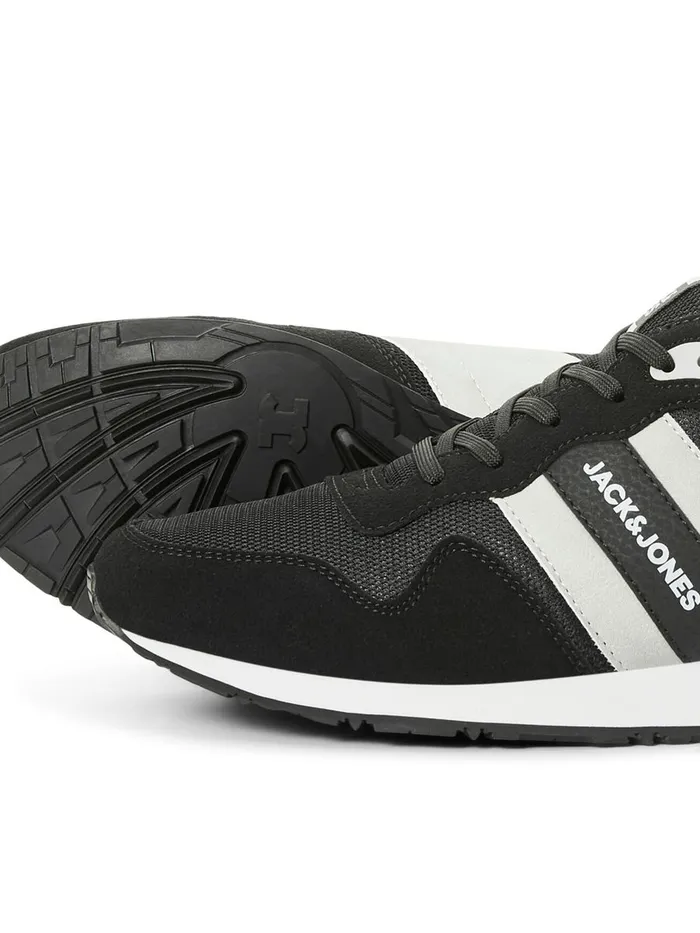 Trainers JACK and JONES Mens EVA MIDSOLE MESH SNEAKERS Black Anthracite Gift 4 You