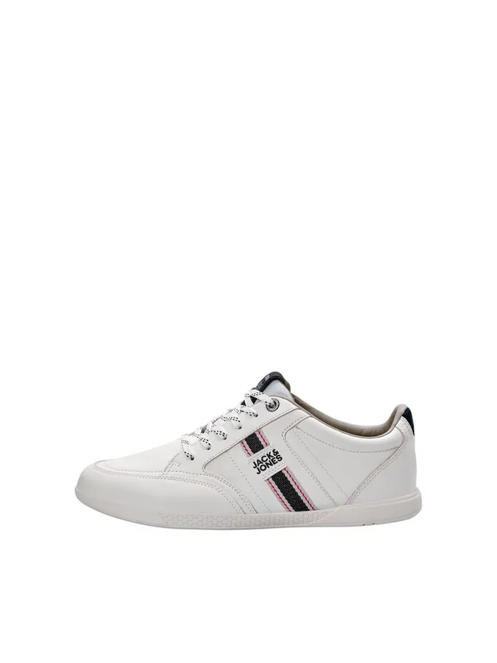 Trainers JACK and JONES Mens FAUX LEATHER SNEAKERS White White On Sale