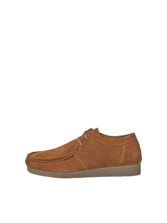 Trainers JACK and JONES Mens SUEDE SNEAKERS Brown Cognac Gift 4 You