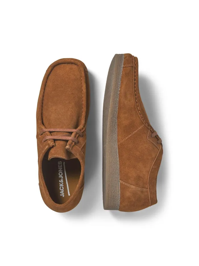 Trainers JACK and JONES Mens SUEDE SNEAKERS Brown Cognac Gift 4 You