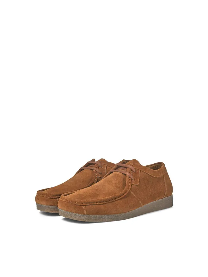 Trainers JACK and JONES Mens SUEDE SNEAKERS Brown Cognac Gift 4 You