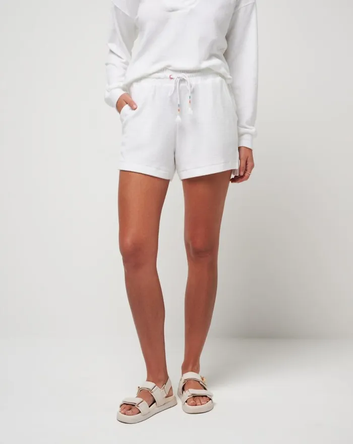 TravisMathew BACK IN THE SUN BABY TERRY SHORT White Women Shorts TravisMathew BACK IN THE SUN BABY TERRY SHORT White Women Shorts
