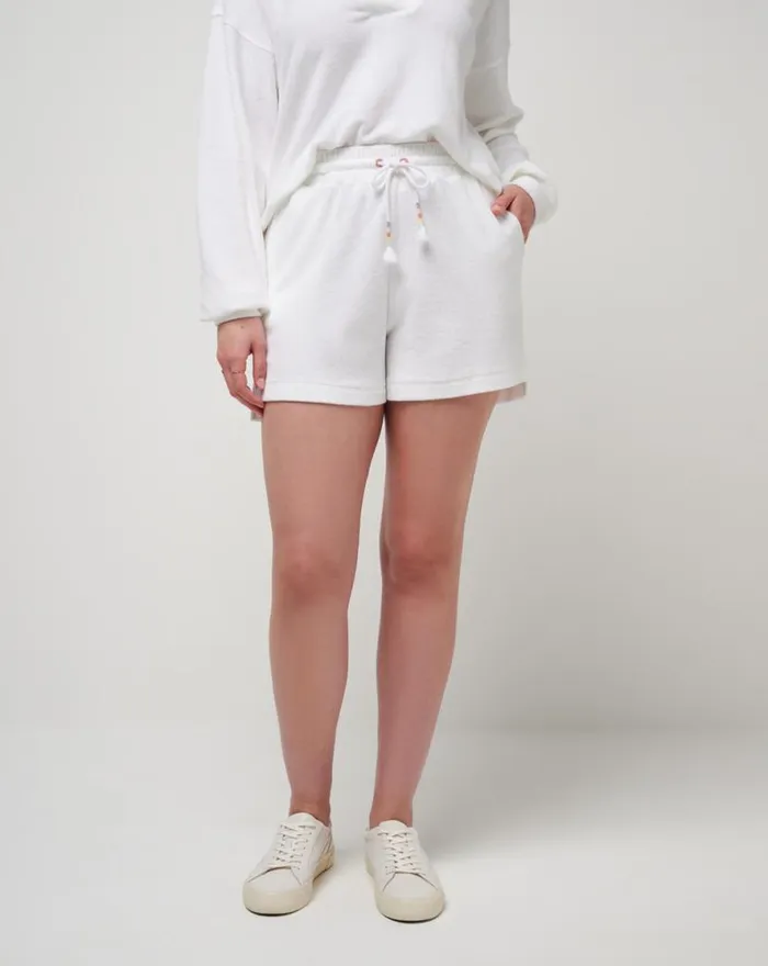 TravisMathew BACK IN THE SUN BABY TERRY SHORT White Women Shorts TravisMathew BACK IN THE SUN BABY TERRY SHORT White Women Shorts