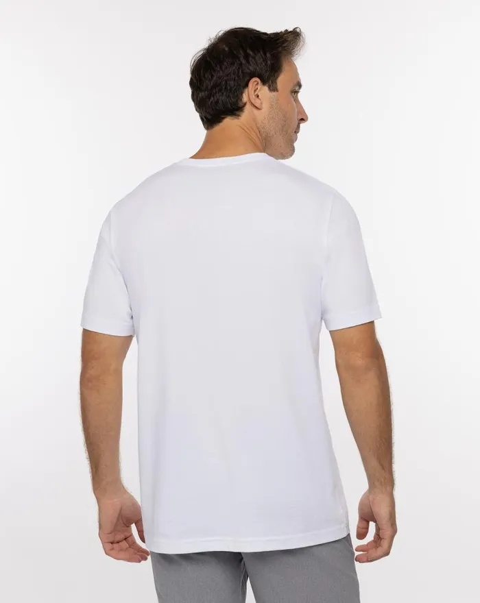 TravisMathew BUCKING BULL TEE White Men Tees TravisMathew BUCKING BULL TEE White Men Tees