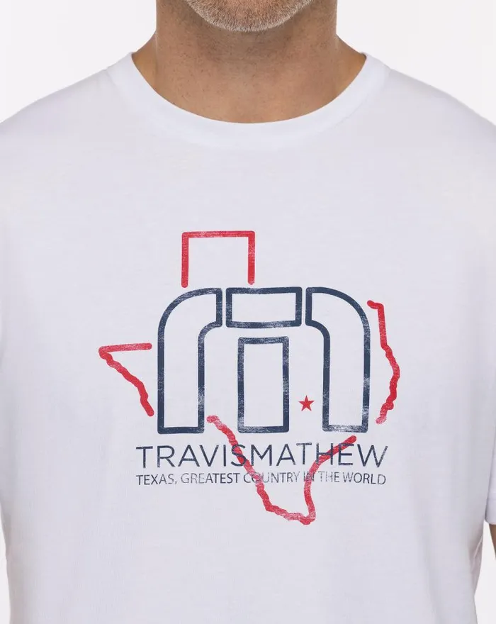 TravisMathew BUCKING BULL TEE White Men Tees TravisMathew BUCKING BULL TEE White Men Tees