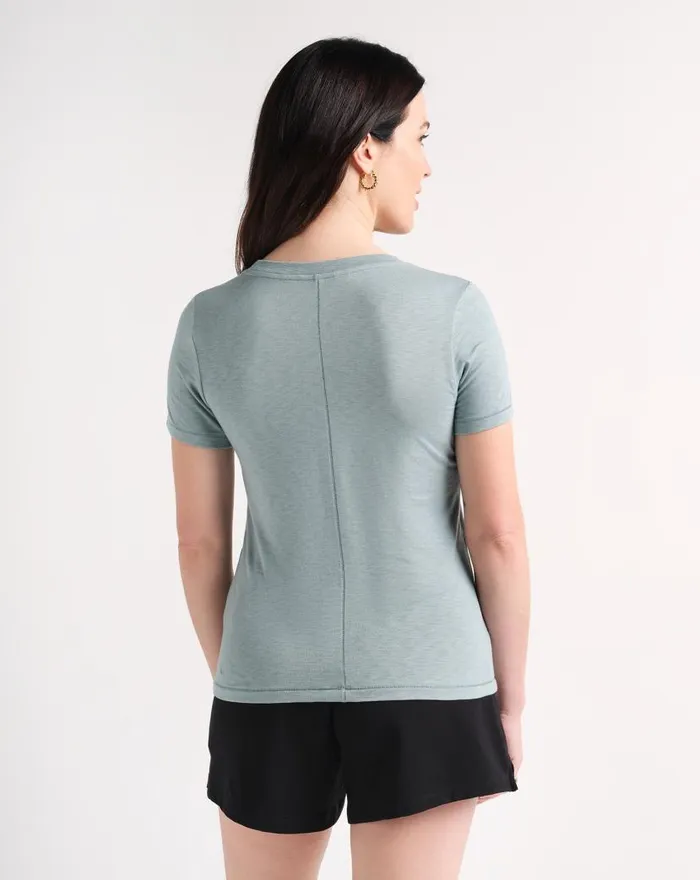 TravisMathew CLOUD JERSEY TEE Trooper Women Tees TravisMathew CLOUD JERSEY TEE Trooper Women Tees