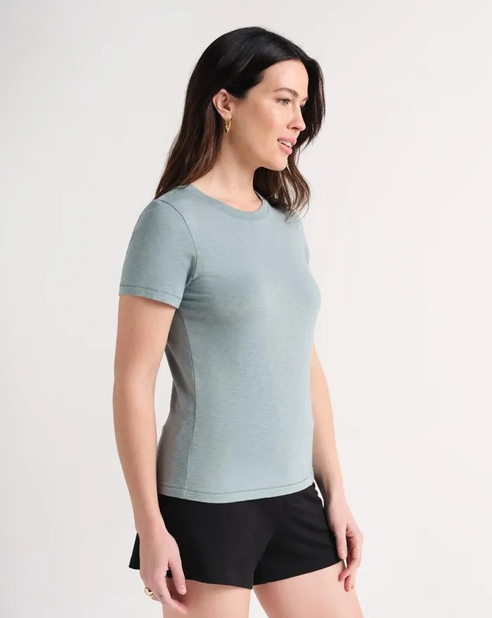 TravisMathew CLOUD JERSEY TEE Trooper Women Tees TravisMathew CLOUD JERSEY TEE Trooper Women Tees