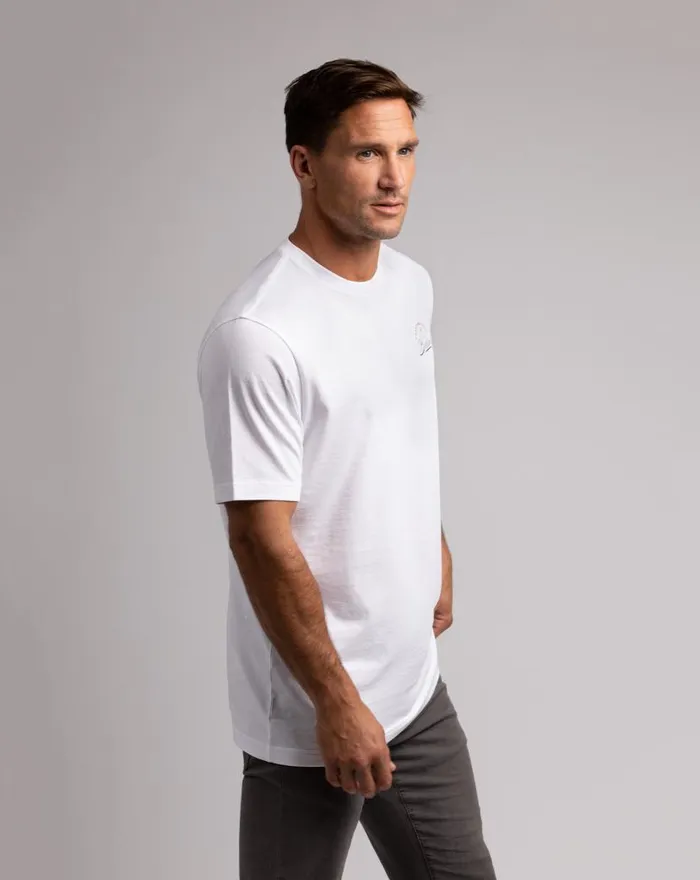 TravisMathew HARVARD SQUARE TEE White Men Tees TravisMathew HARVARD SQUARE TEE White Men Tees