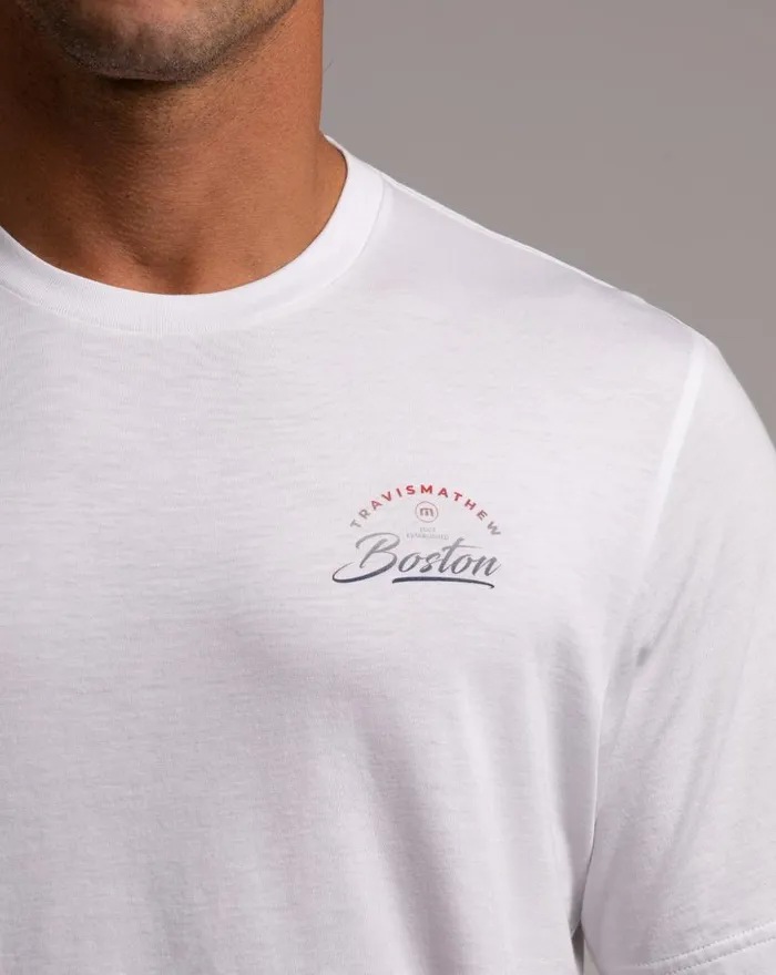TravisMathew HARVARD SQUARE TEE White Men Tees TravisMathew HARVARD SQUARE TEE White Men Tees