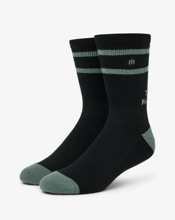 TravisMathew HIGHWAY TOWN CREW SOCK Black MenWomen Socks