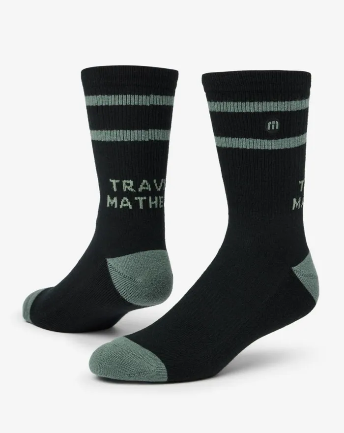 TravisMathew HIGHWAY TOWN CREW SOCK Black MenWomen Socks TravisMathew HIGHWAY TOWN CREW SOCK Black MenWomen Socks