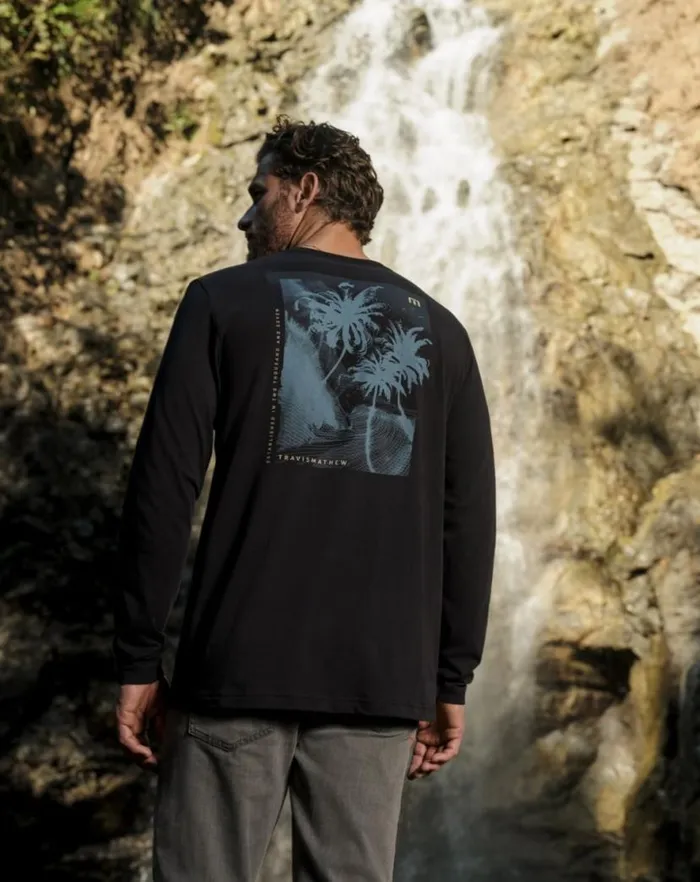 TravisMathew LAGUNA SHADE LONG SLEEVE TEE Black Men Tees