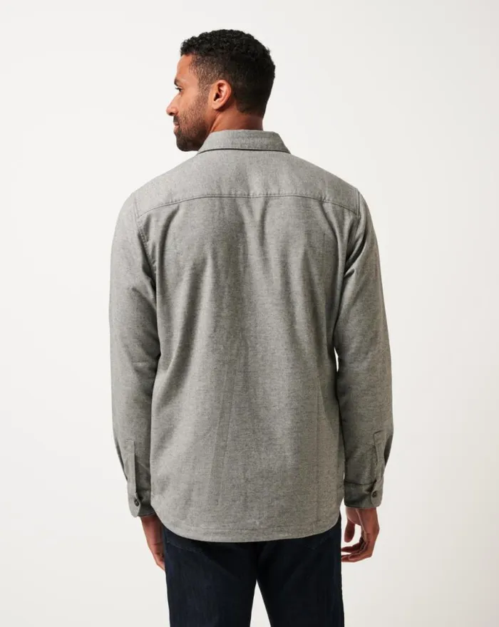 TravisMathew LIFESTYLE SHIFT SHIRT JACKET Heather Grey Men ButtonUps TravisMathew LIFESTYLE SHIFT SHIRT JACKET Heather Grey Men ButtonUps